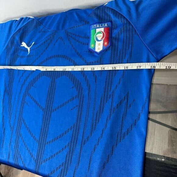 Italia Men’s Medium Puma Soccer Jersey Football Shirt Blue 2010 2011 Azzurri - Picture 8 of 14